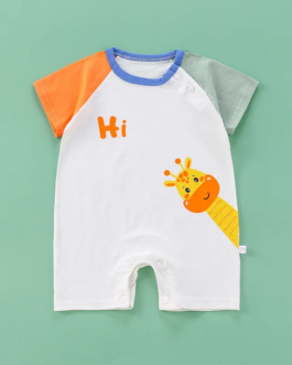 Summer Infant Toddler Bodysuits Baby Boys Girls Cotton One-Pieces Newborn Casual Soft Short Sleeve Romper Jumpsuit Romper